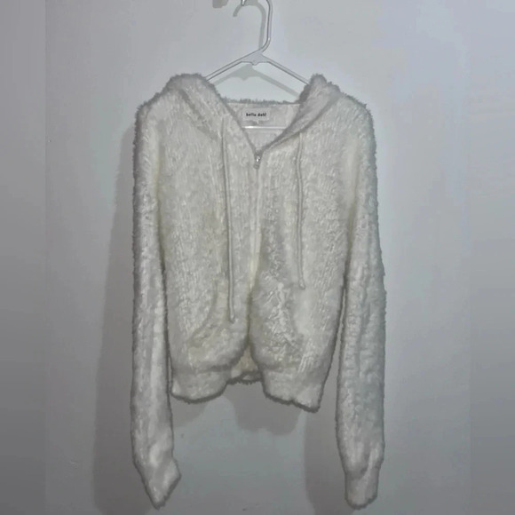 Bella Dahl - Long Sleeve Zip Hoodie Sweater in Winter White size xs - Picture 1 of 3